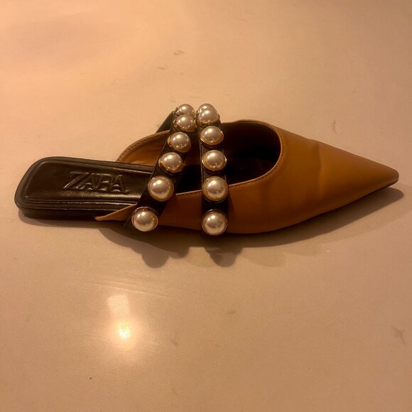 Zara mules faux pearls 8 - Picture 4 of 7